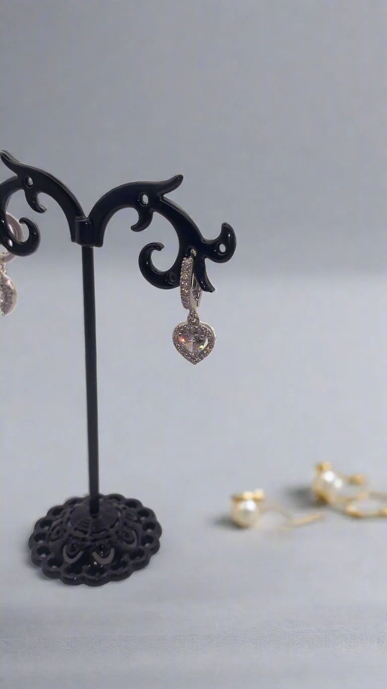 Cercei Inima cu Pietricele