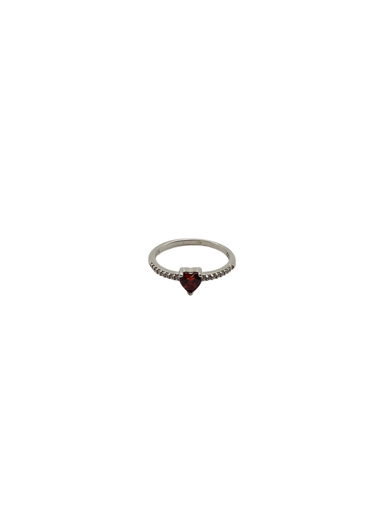 Inel dama Argint 925 culoare burgundy / visiniu închis