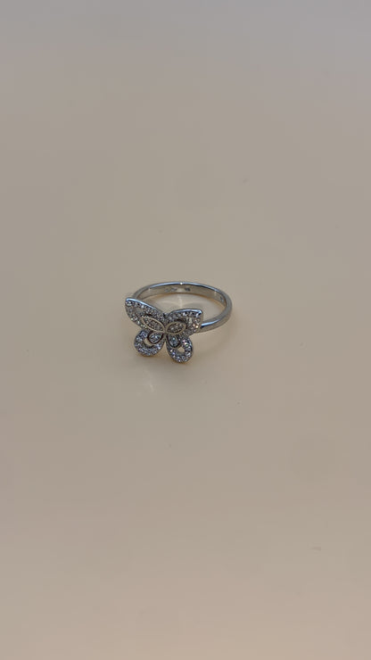 Inel din argint 925 cu fluture