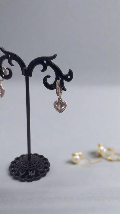 Cercei Inima cu Pietricele