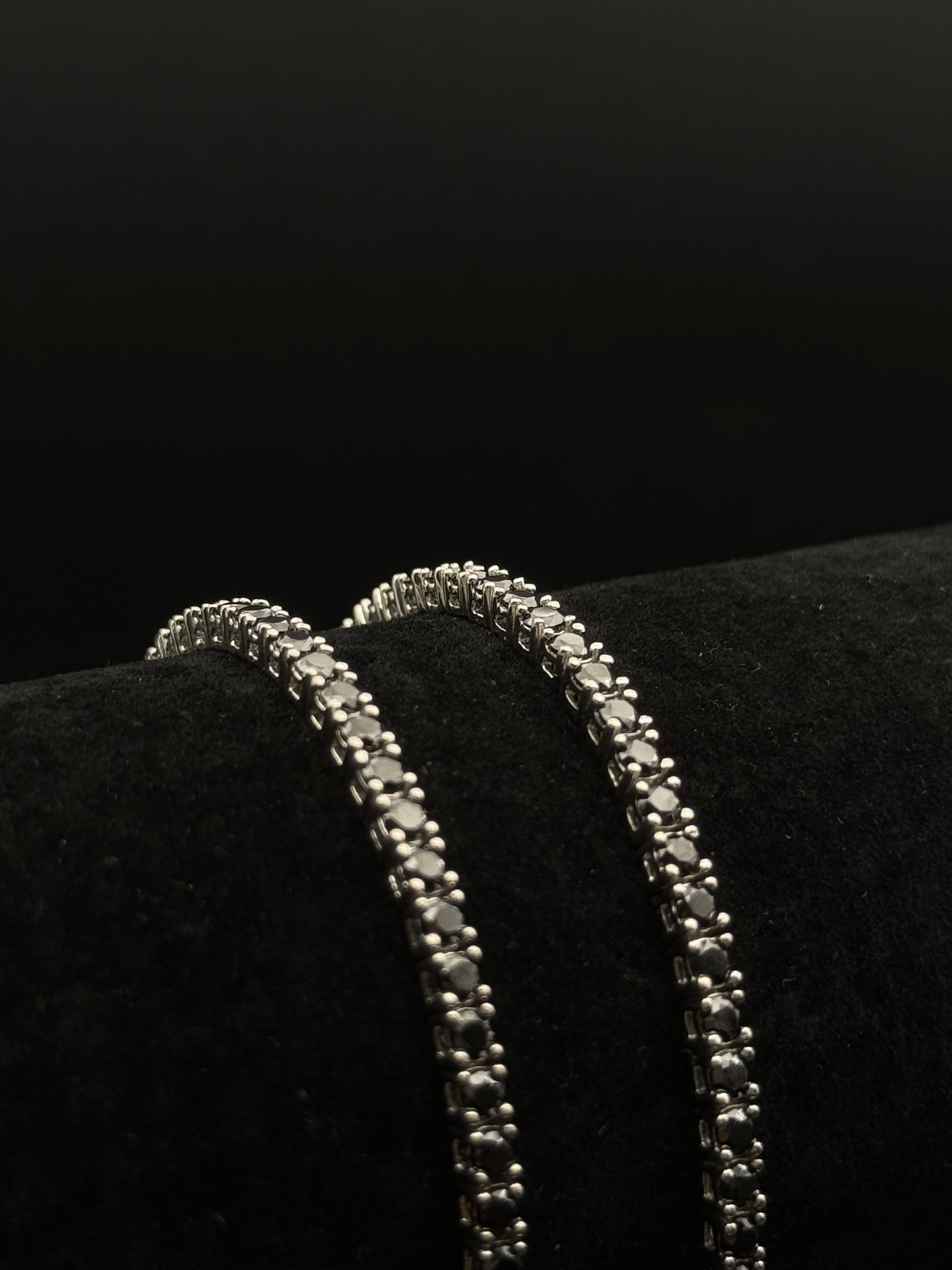 Brǎțarǎ tennis 2 mm neagrǎ