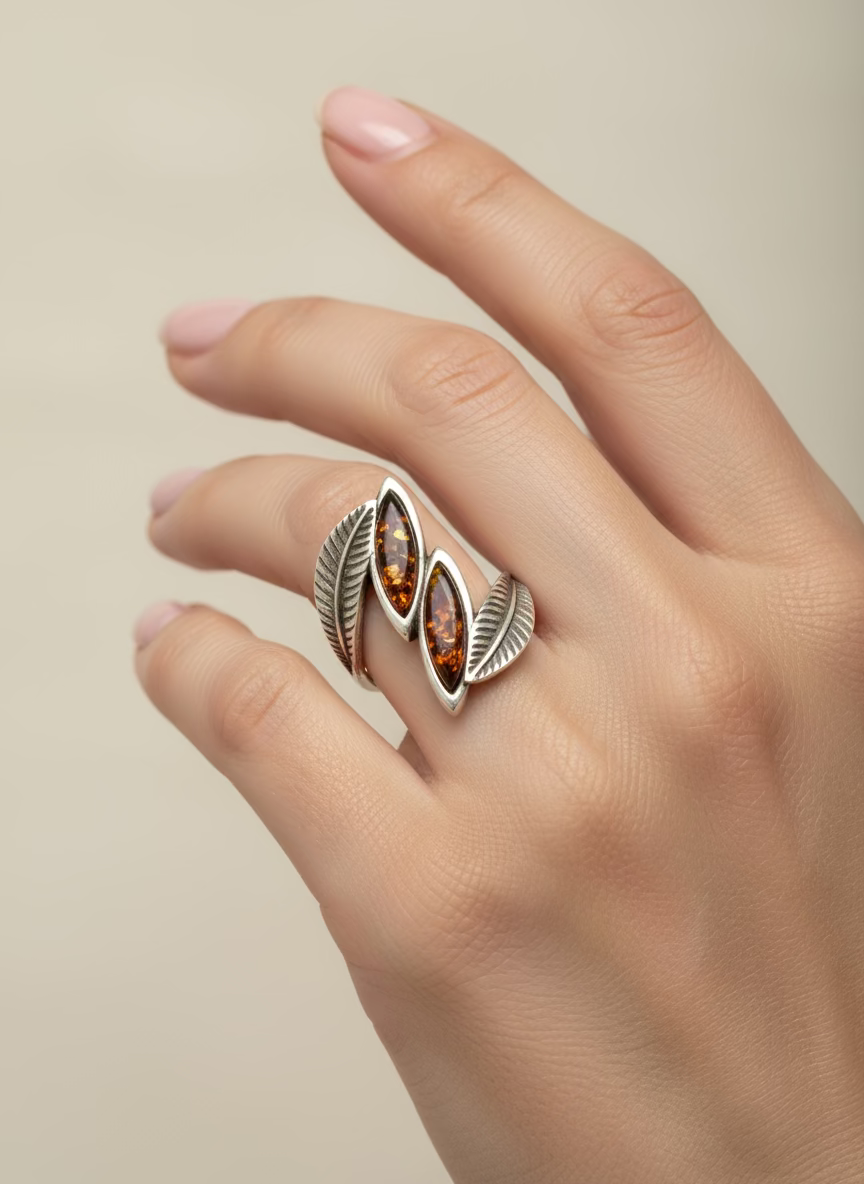 Inel Chihlimbar stralucitor Italia