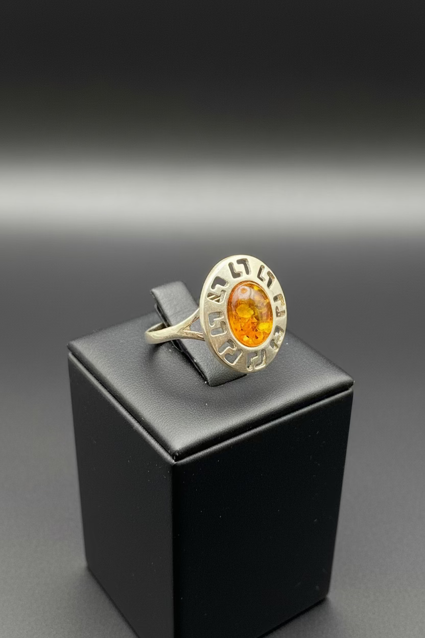 Inel Chihlimbar luminos Italia