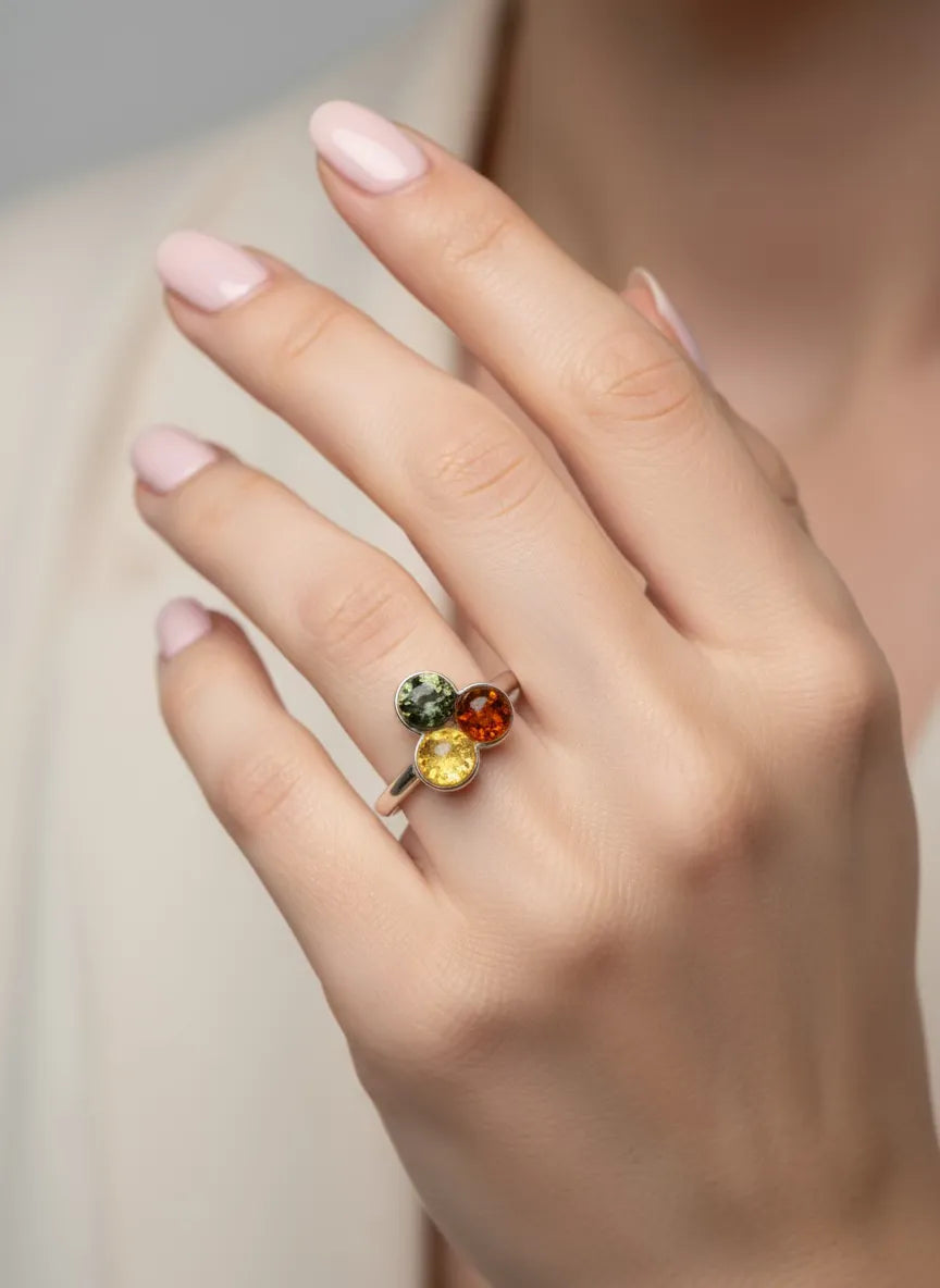 Inel Chihlimbar 3 culori