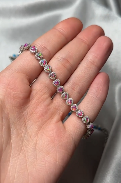 Brațara din argint coloratǎ