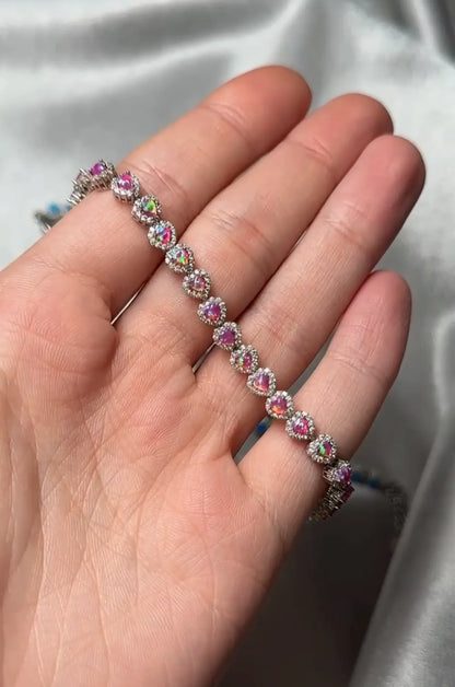 Brațara din argint coloratǎ