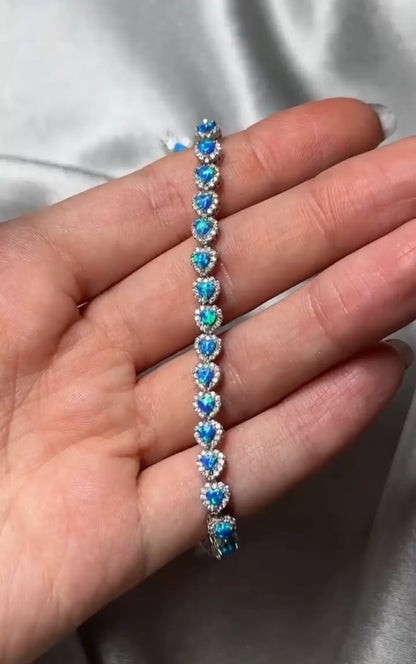 Brațara din argint coloratǎ