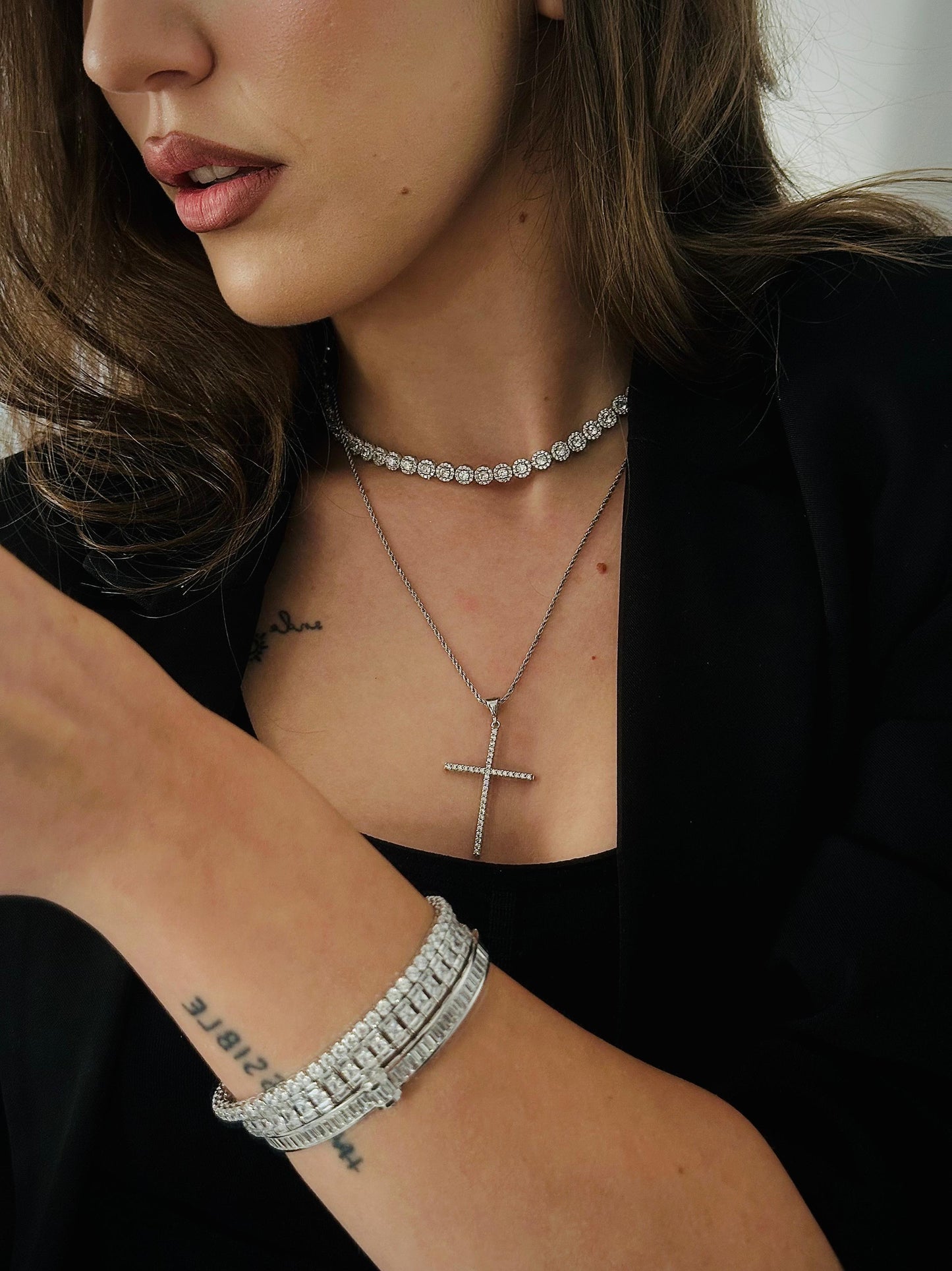 Lǎnțişor Cruce Black/White