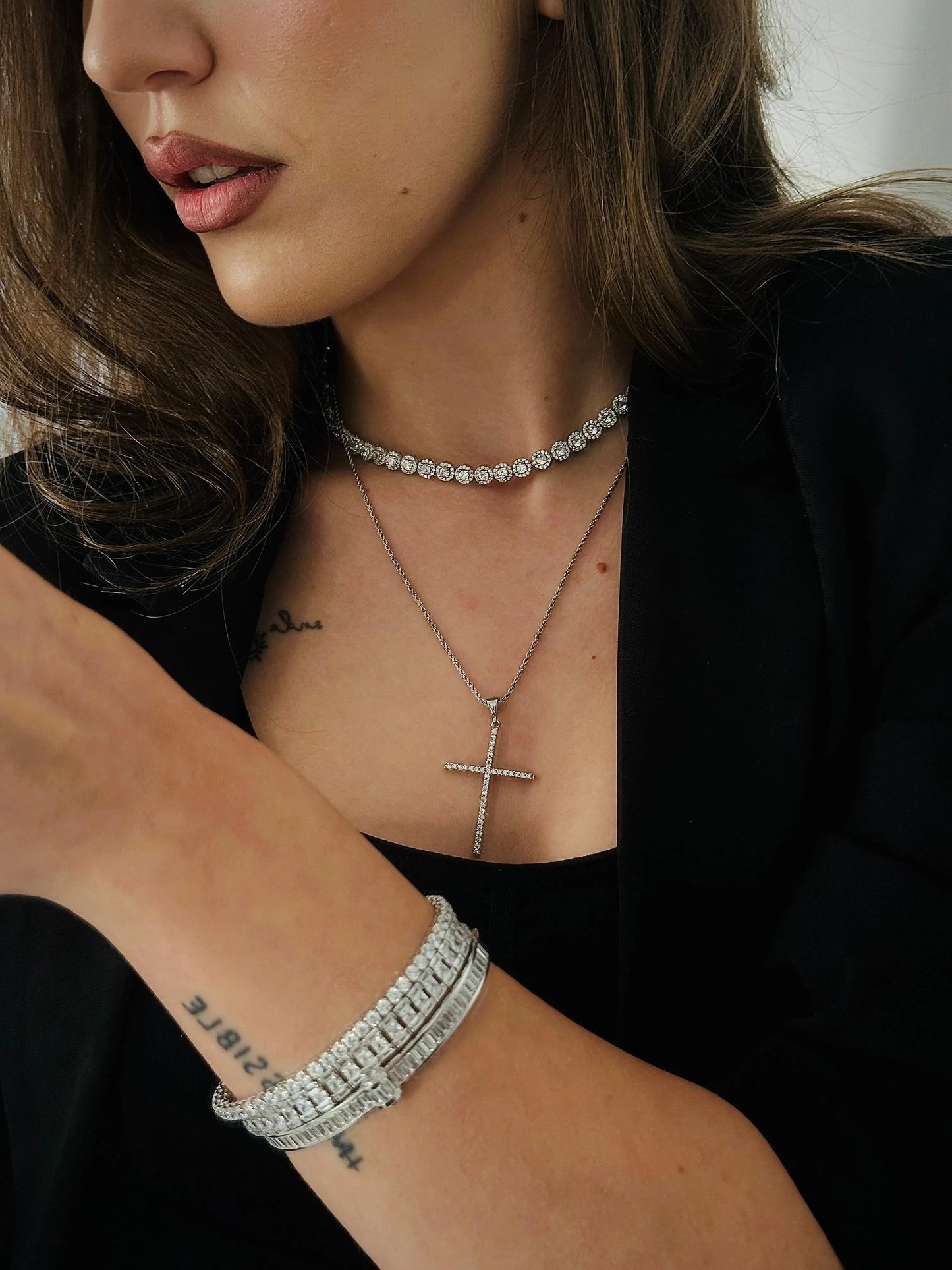 Lǎnțişor Cruce Black/White